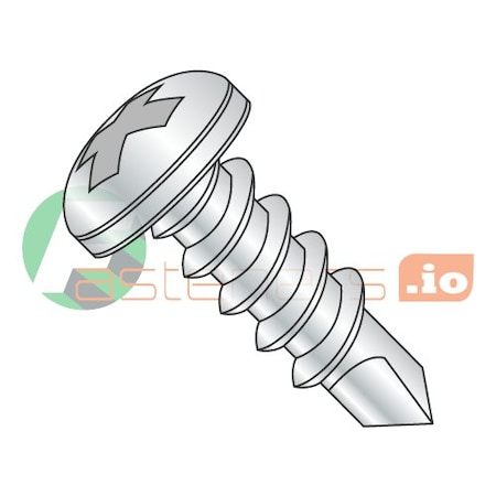 Newport Fasteners Self-Drilling Screw, 5/16" x 3/4 in, Zinc Plated Steel Pan Head Phillips Drive, 1000 PK 721007
